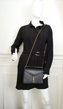 YSL Black Cassandre Flap Medium Chain Bag