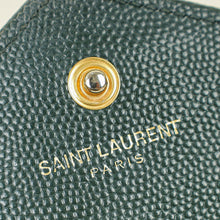 YSL Emerald Green Classic Cassandre Chevron Chain Wallet