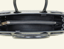 YSL Black Sac De Jour Baby Croco Embossed Bag