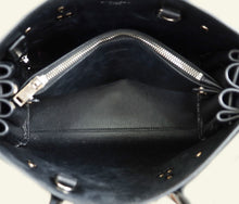 YSL Black Sac De Jour Baby Croco Embossed Bag