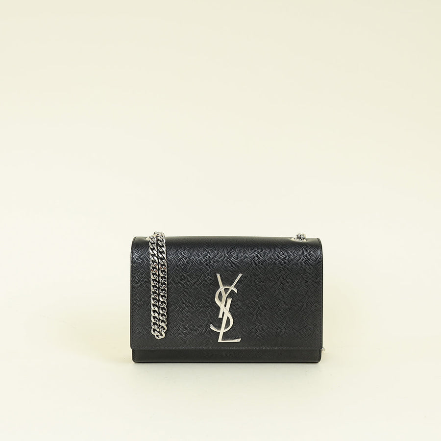 YSL Black Monogram Kate Small Chain Shoulder Bag