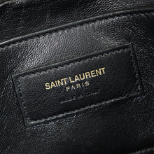 YSL Black Chevron Satchel Flap Medium Shoulder Bag