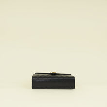 YSL Black Chevron Satchel Flap Medium Shoulder Bag