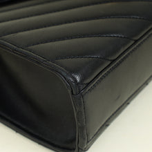 YSL Black Chevron Satchel Flap Medium Shoulder Bag