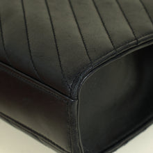 YSL Black Chevron Satchel Flap Medium Shoulder Bag