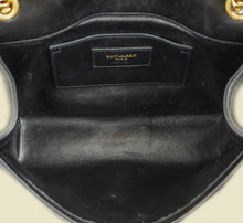 YSL Black Chevron Satchel Flap Medium Shoulder Bag