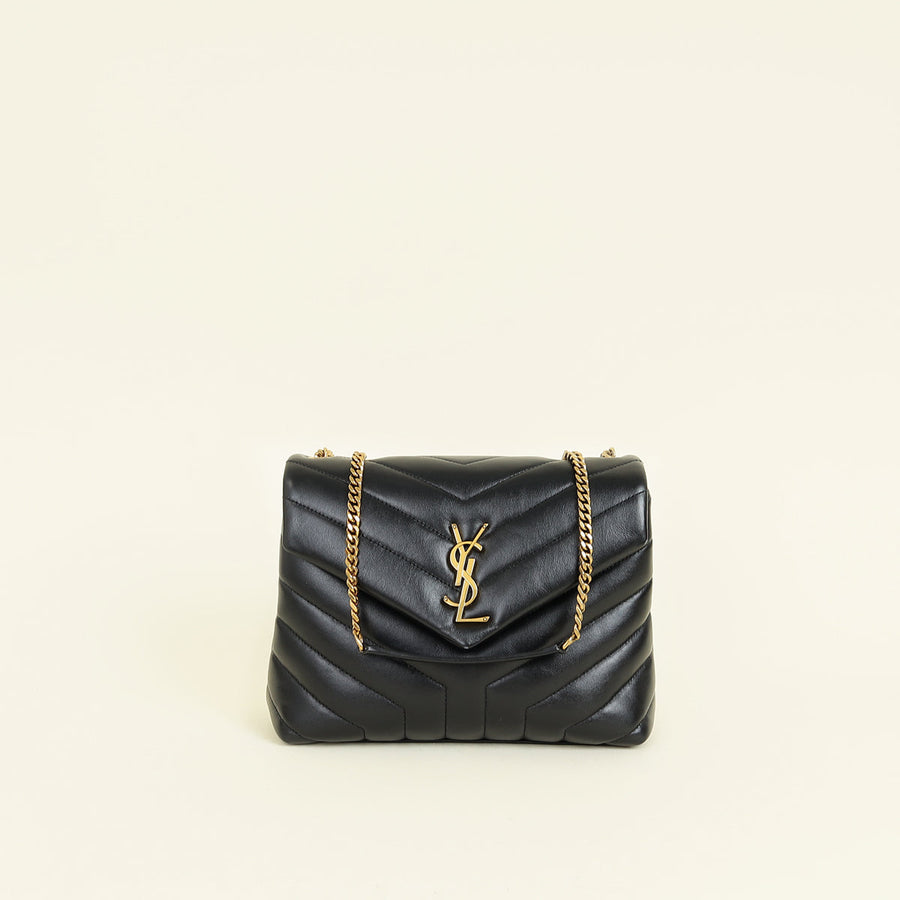 YSL Black Loulou Small Flap Shoulder Bag