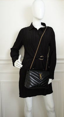 YSL Black Loulou Small Flap Shoulder Bag