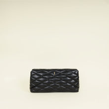 YSL Black Sade Envelope Quilted Large Clutch