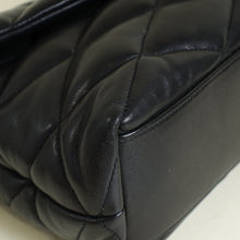 YSL Black Sade Envelope Quilted Large Clutch