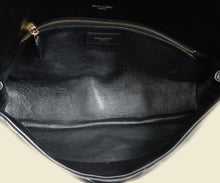 YSL Black Sade Envelope Quilted Large Clutch