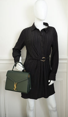 YSL Forest Green Cassandra Top Handle Medium Bag