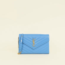 YSL Blue Cassandre Classic Wallet On Chain
