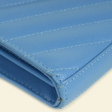 YSL Blue Cassandre Classic Wallet On Chain
