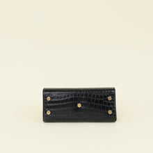 YSL Black Croco Embossed Sac De Jour Nano Bag
