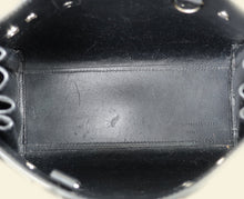 YSL Black Sac De Jour Crocodile Embossed Nano Bag