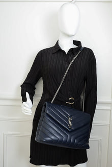 YSL Blue Loulou Medium Bag