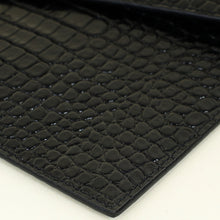 YSL Croco Embossed Uptown Clutch