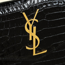 YSL Croco Embossed Uptown Clutch
