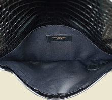 YSL Croco Embossed Uptown Clutch