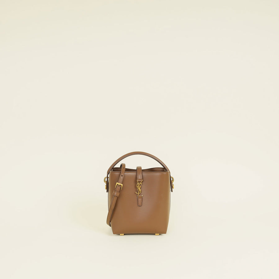 YSL Tan LE 37 Mini Bucket Bag