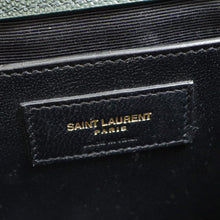 YSL Dark Green Mix Quilt Envelope Chain Medium Shoulder Bag