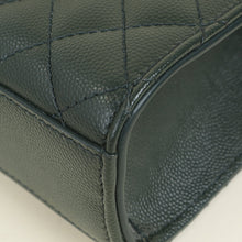 YSL Dark Green Mix Quilt Envelope Chain Medium Shoulder Bag