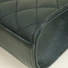 YSL Dark Green Mix Quilt Envelope Chain Medium Shoulder Bag