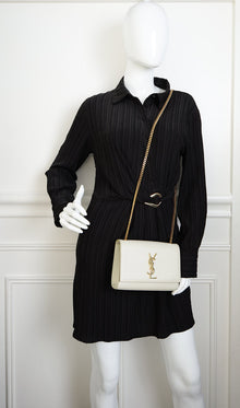 YSL Blanc Vintage Kate Small Shoulder Bag