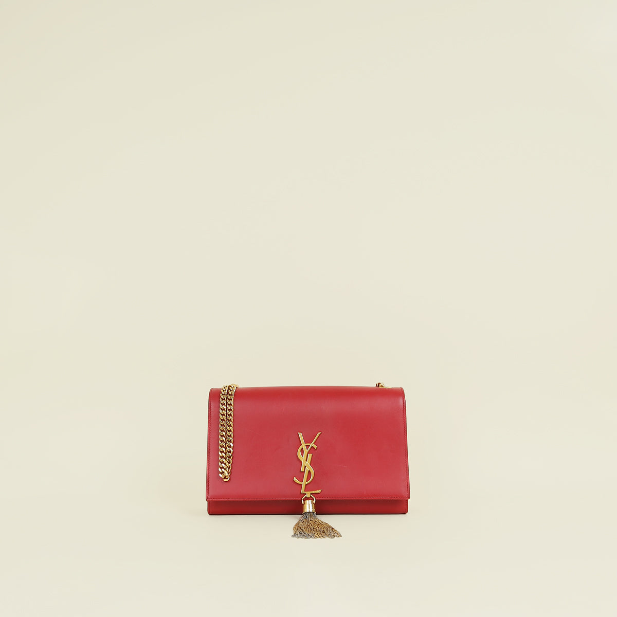 YSL Red Kate Tassel Medium Shoulder Bag
