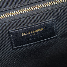 YSL Beige Chevron Satchel Large Shoulder Bag