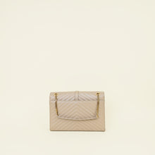 YSL Beige Chevron Satchel Large Shoulder Bag