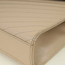 YSL Beige Chevron Satchel Large Shoulder Bag