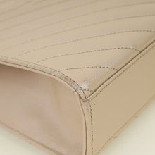 YSL Beige Chevron Satchel Large Shoulder Bag