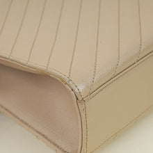 YSL Beige Chevron Satchel Large Shoulder Bag