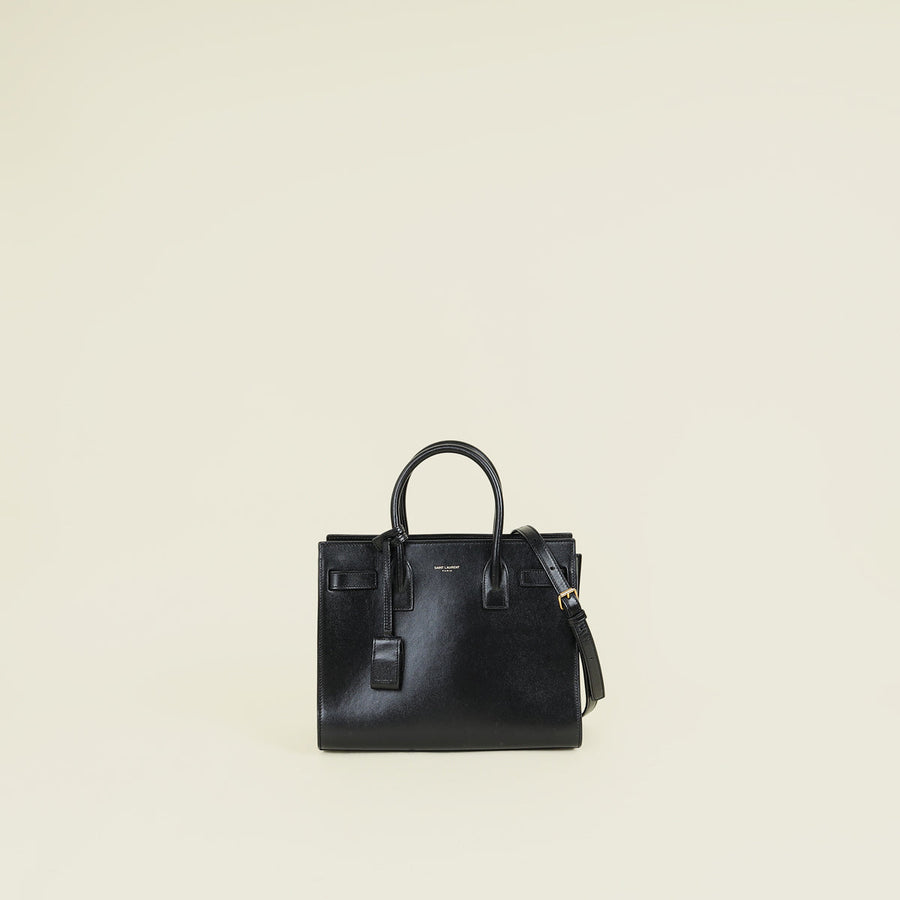 YSL Black Sac De Jour Baby Bag