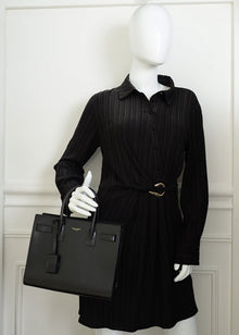 YSL Black Sac De Jour Baby Bag