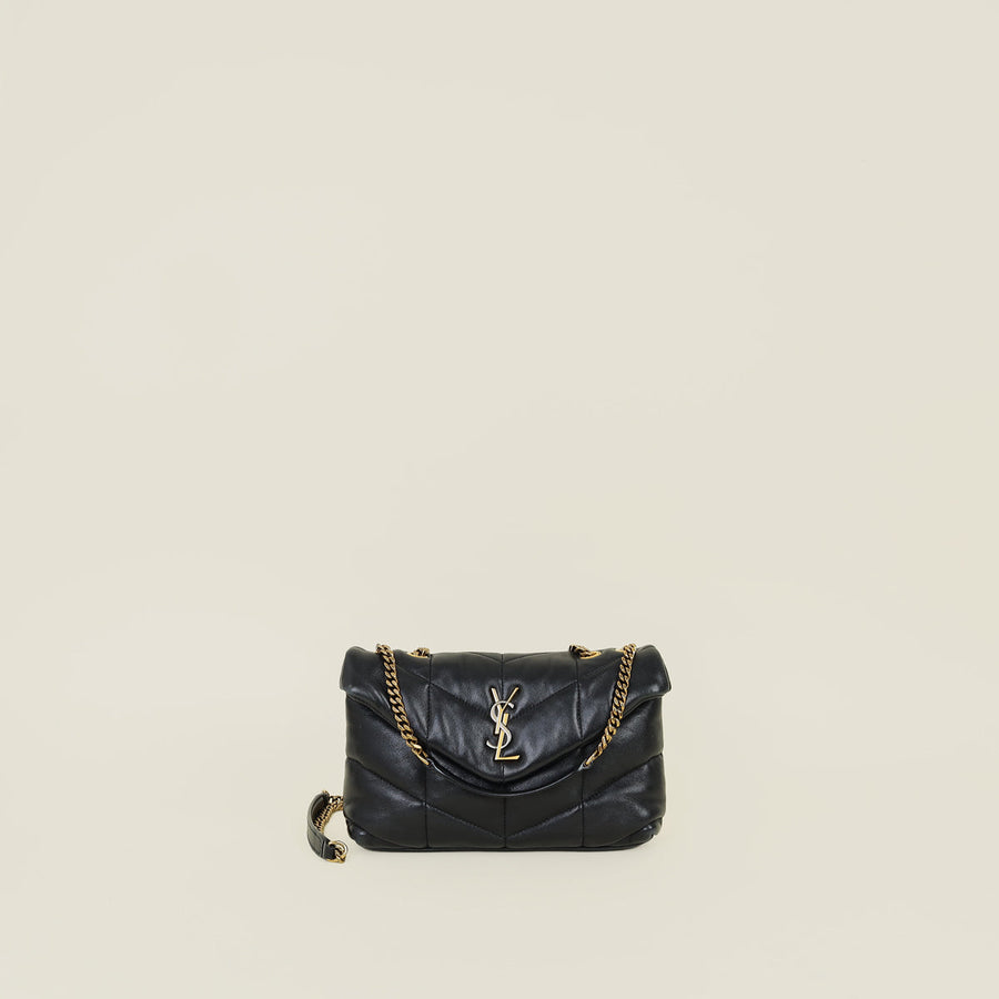YSL Black Toy Puffer Shoulder Bag