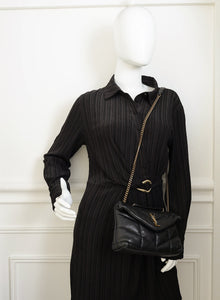 YSL Black Toy Puffer Shoulder Bag