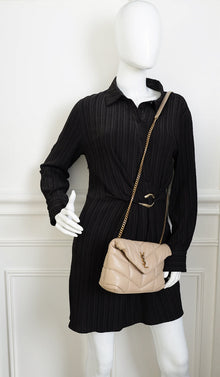 YSL Beige Puffer Toy Shoulder Bag
