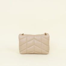 YSL Beige Puffer Toy Shoulder Bag