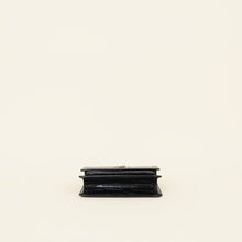 YSL Black Croco Embossed Sunset Wallet on Chain