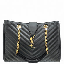 YSL Black Monogram Shopping Tote Large Bag