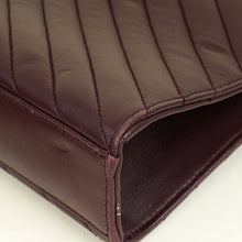 YSL Burgundy Chevron Satchel Flap Medium Shoulder Bag
