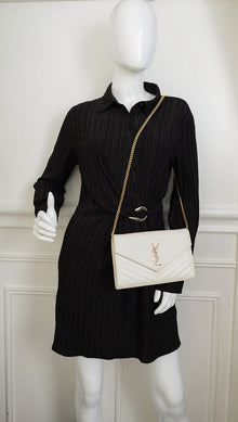 YSL Vintage Blanc Cassandre Wallet On Chain