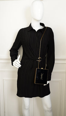 YSL Black Tuxedo Box Plexiglass Minaudiere Bag