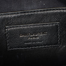 YSL Black Crocodile Embossed Heart Tassel Clutch