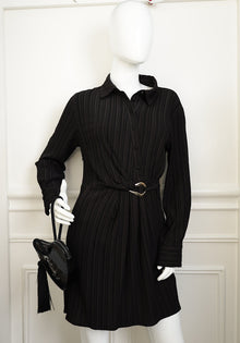 YSL Black Crocodile Embossed Heart Tassel Clutch