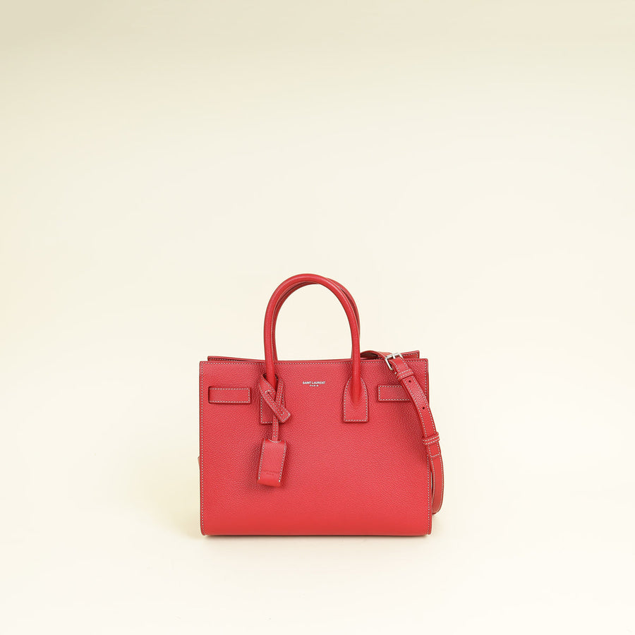 YSL Red Sac De Jour Baby Bag