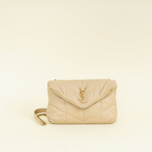 YSL Beige Puffer Toy Shoulder Bag